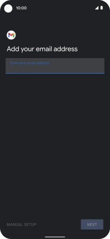 Press the field below 'Enter your email address' and key in your email address.