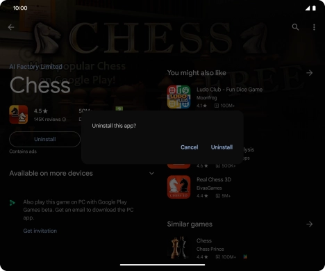 Press Uninstall.