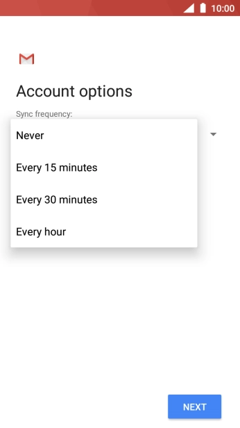 Press the required setting. Press the required setting.