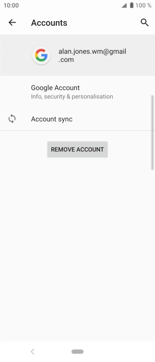 Press Account sync.
