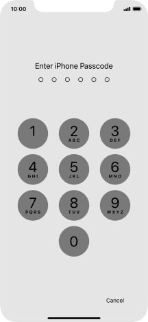 Use the lock code you created. The app is now locked.