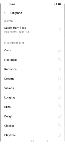 Once you've found a ring tone you like, press the Return key.