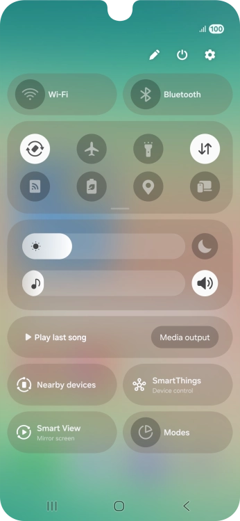 Press the settings icon.