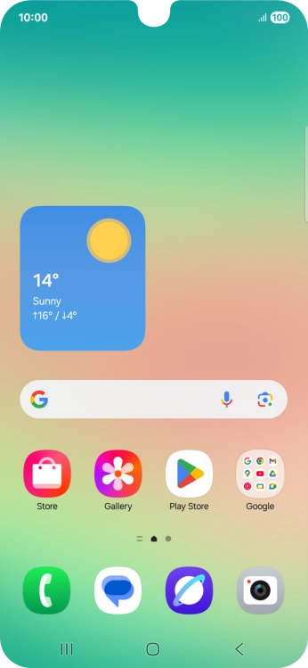 Slide your finger downwards starting from the top right side of the screen.