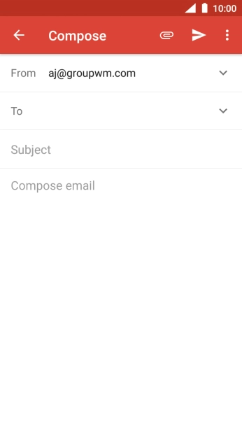 Press the field next to 'To' and key in the first letters of the recipient's name. Press the field next to 'To' and key in the first letters of the recipient's name.