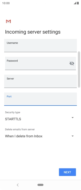 Press the drop down list below 'Security type'. Press the drop down list below 'Security type'.