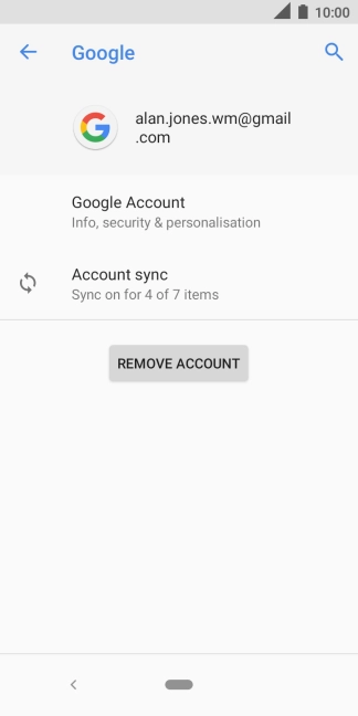 Press Account sync.