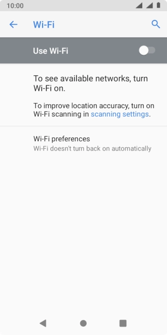 Press the indicator next to 'Use Wi-Fi' to turn on the function. Press the indicator next to 'Use Wi-Fi' to turn on the function.