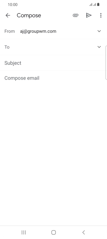 Press the field next to 'To' and key in the first letters of the recipient's name. Press the field next to 'To' and key in the first letters of the recipient's name.