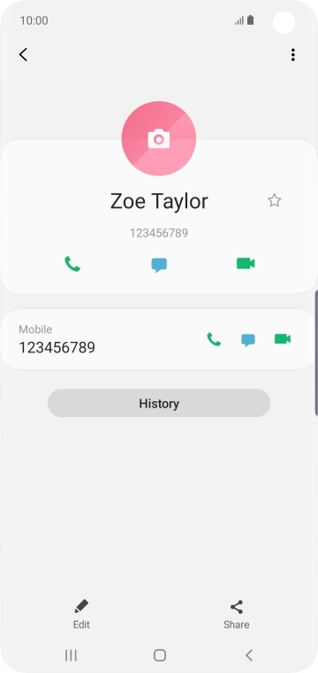 Press the Home key to return to the home screen.
