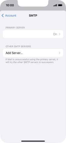 Press the field below 'PRIMARY SERVER'.