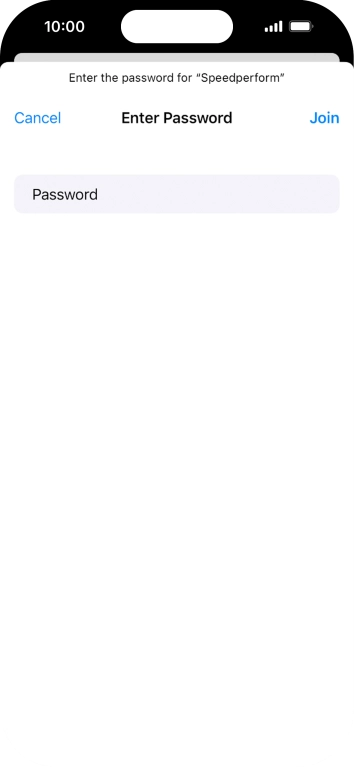 Key in the password for the WiFi network and press Join. Key in the password for the WiFi network and press Join.