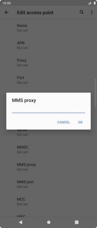 Key in 82.132.254.1 and press OK. Key in 82.132.254.1 and press OK.