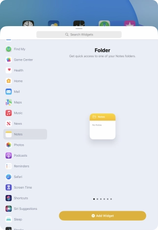 Press Add Widget.