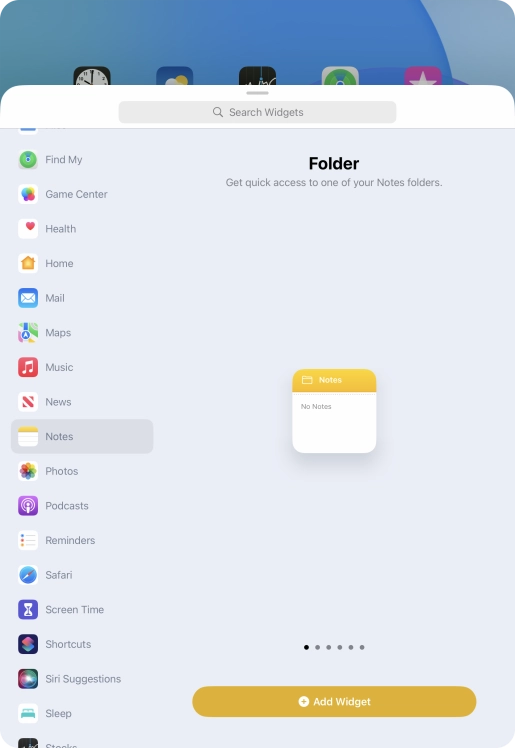 Press Add Widget. Press Add Widget.