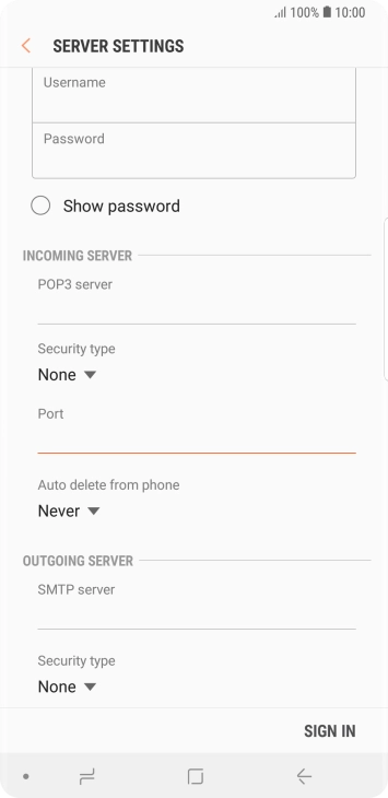 Press the drop down list below 'Auto delete from phone'. Press the drop down list below 'Auto delete from phone'.