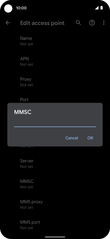 Key in http://mmsc.mms.o2.co.uk:8002 and press OK.