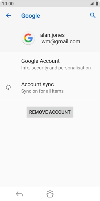 Press Account sync.