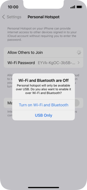If WiFi is turned off, press Turn on Wi-Fi and Bluetooth.