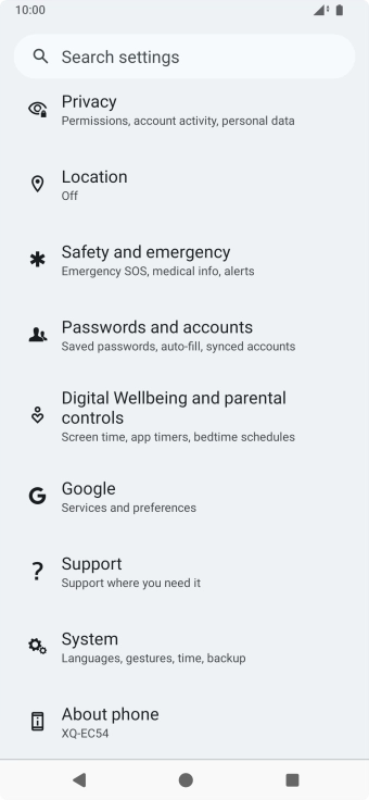 Press Passwords and accounts. Press Passwords and accounts.