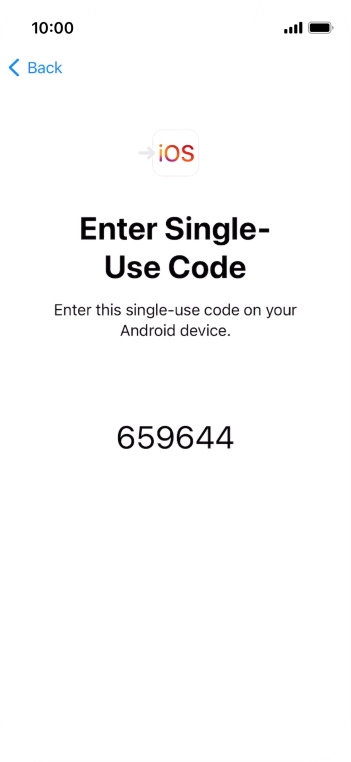 Follow the instructions on the screen and in the 'Move to iOS' app to transfer the content from the Android phone to your phone and set up your phone and prepare it for use.