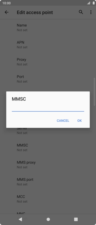 Key in http://mmsc.mms.o2.co.uk:8002 and press OK. Key in http://mmsc.mms.o2.co.uk:8002 and press OK.