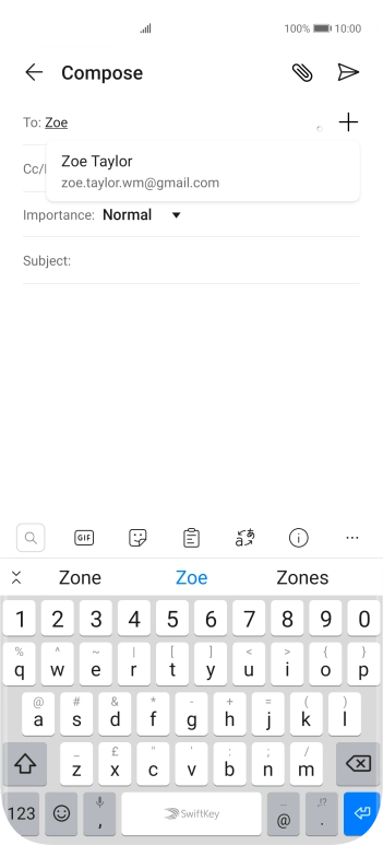 Press the required contact. Press the required contact.