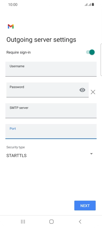 Press the drop down list below 'Security type'. Press the drop down list below 'Security type'.