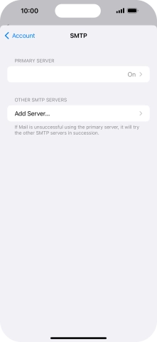Press the field below 'PRIMARY SERVER'.