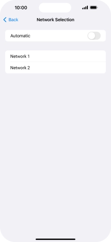 If you turn off the function, press the required network.