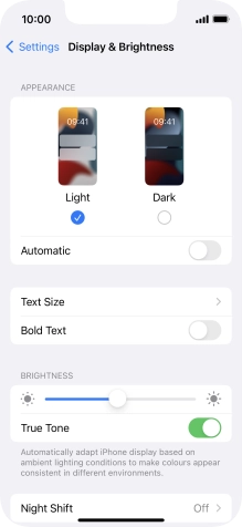 Press Dark.