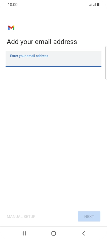 Press the field below 'Enter your email address' and key in your email address. Press the field below 'Enter your email address' and key in your email address.