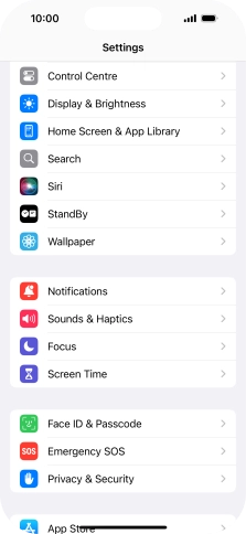 Press Face ID & Passcode.