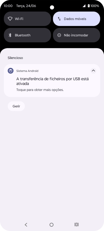 Prima Toque para obter mais opções.