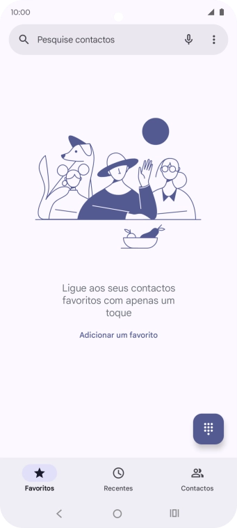 Prima o ícone de menu.