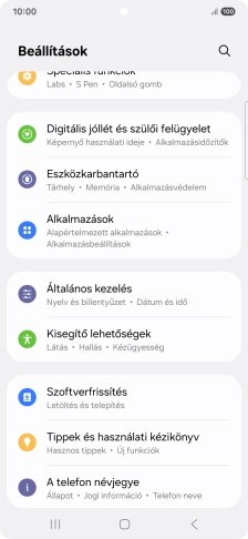 Válaszd az Általános kezelés lehetőséget.