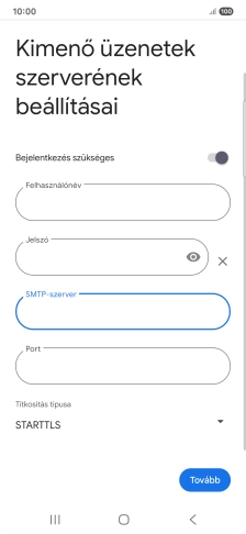 Kattints a „Port” alatti mezőre, és írd be a következőt: 587.