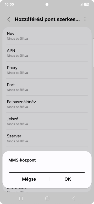 Írd be azt, hogy http://mms.vodafone.hu/servlets/mms, és válaszd az OK lehetőséget. Írd be azt, hogy http://mms.vodafone.hu/servlets/mms, és válaszd az OK lehetőséget.