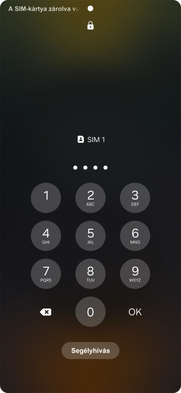 Amennyiben a telefon kéri, írd be a PIN-kódodat, és válaszd az OK lehetőséget.