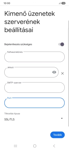 Válaszd a Tovább lehetőséget.