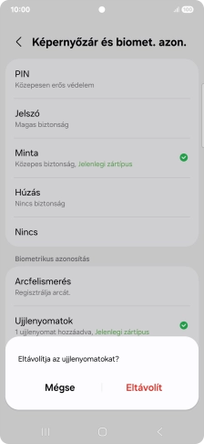 Válaszd az Eltávolít lehetőséget.