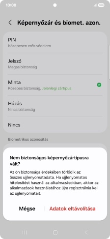 Válaszd az Adatok eltávolítása lehetőséget.