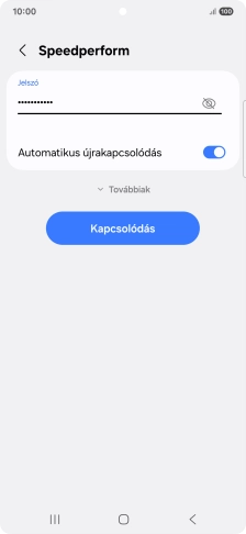 Írd be a Wi-Fi hálózatodhoz tartózó jelszót, és válaszd a Kapcsolódás lehetőséget.
