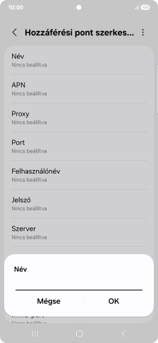 Írd be azt, hogy One Internet, és válaszd az OK lehetőséget.