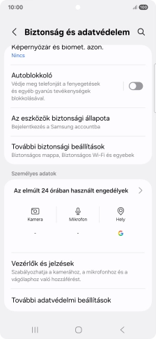 Válaszd a További biztonsági beállítások lehetőséget.