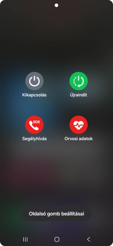 Válaszd a Kikapcsolás lehetőséget.