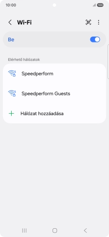 Válaszd ki a kívánt Wi-Fi hálózatot.