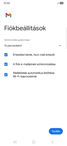 Nyisd le a „Szinkronizálás gyakorisága:” alatt legördülő menüt.