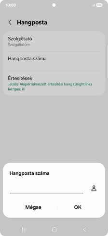 Írd be azt, hogy +36709090999, és válaszd az OK lehetőséget.