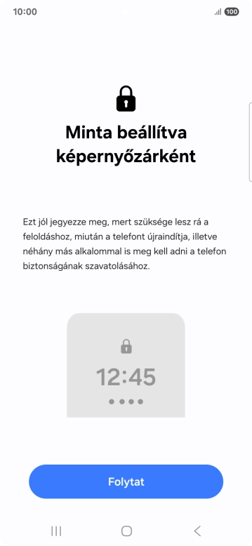 Válaszd a Folytat lehetőséget.